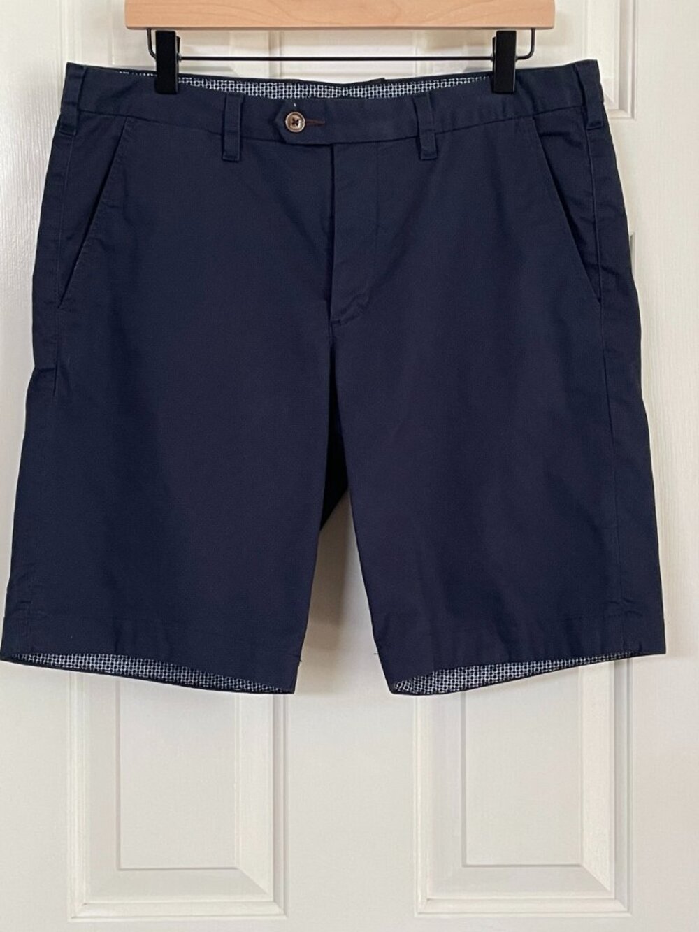 Ted Baker Shorlid Navy Textured Chino Shorts 33R